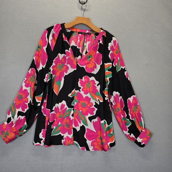 Anthropologie Azel Hazel Haze Blouse size M Floral Feminine - Picture 2 of 14